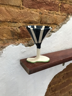 Taça Gioconda com listras azul - Venere in ceramica