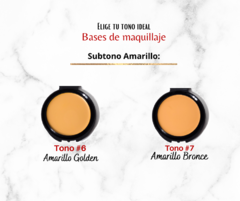 Maquillaje en estuche "Tono #6" Amarillo Golden - DANIELA&PABBA COSMÉTICOS 