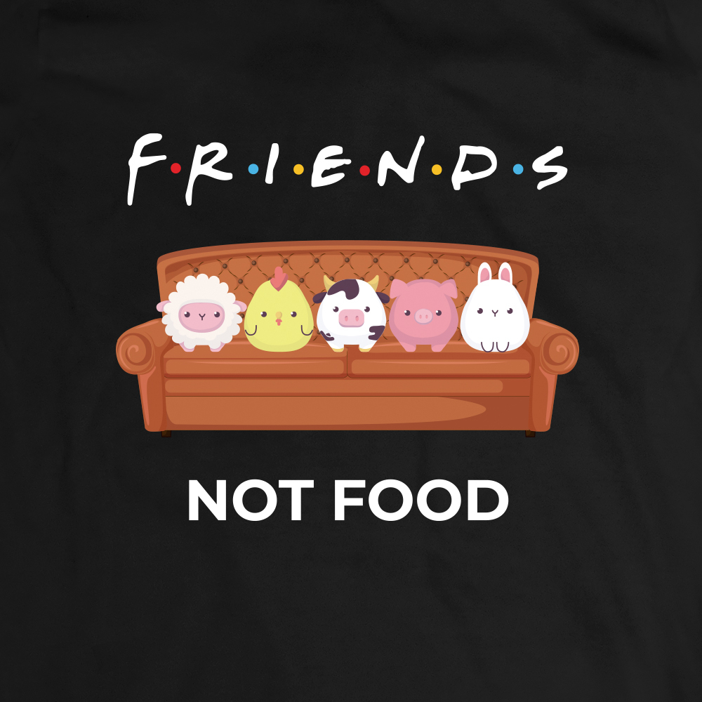 Camiseta Friends Not Food | - Camisetas Veganas