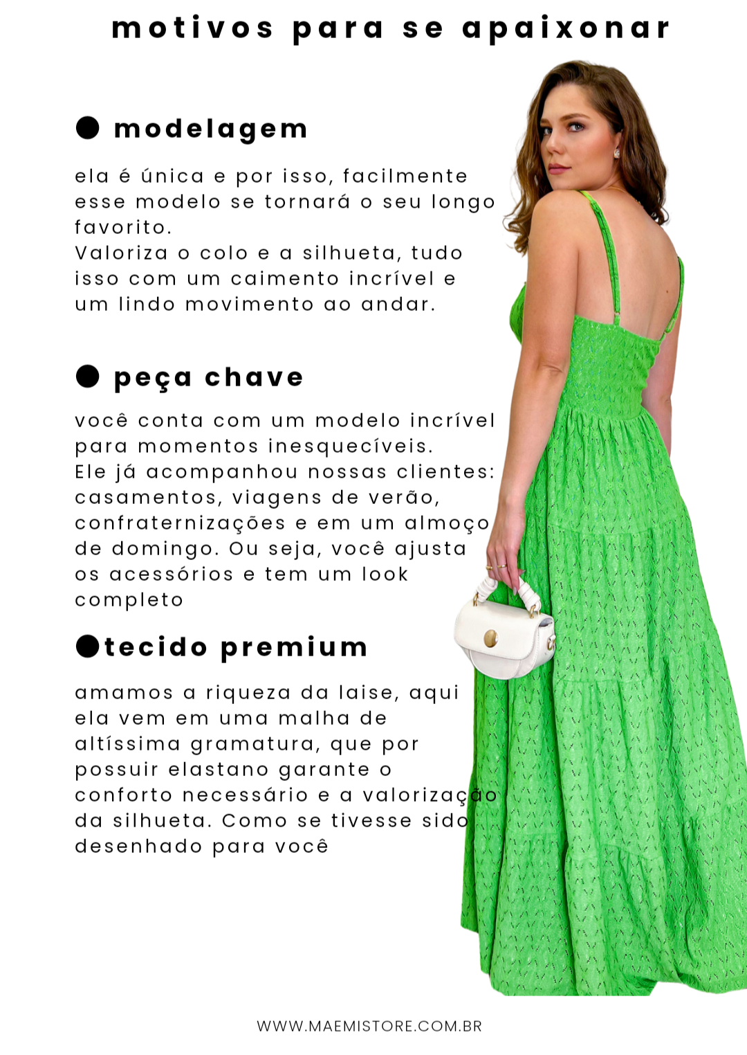 Vestido Feminino Longo de Alcinha em Laise