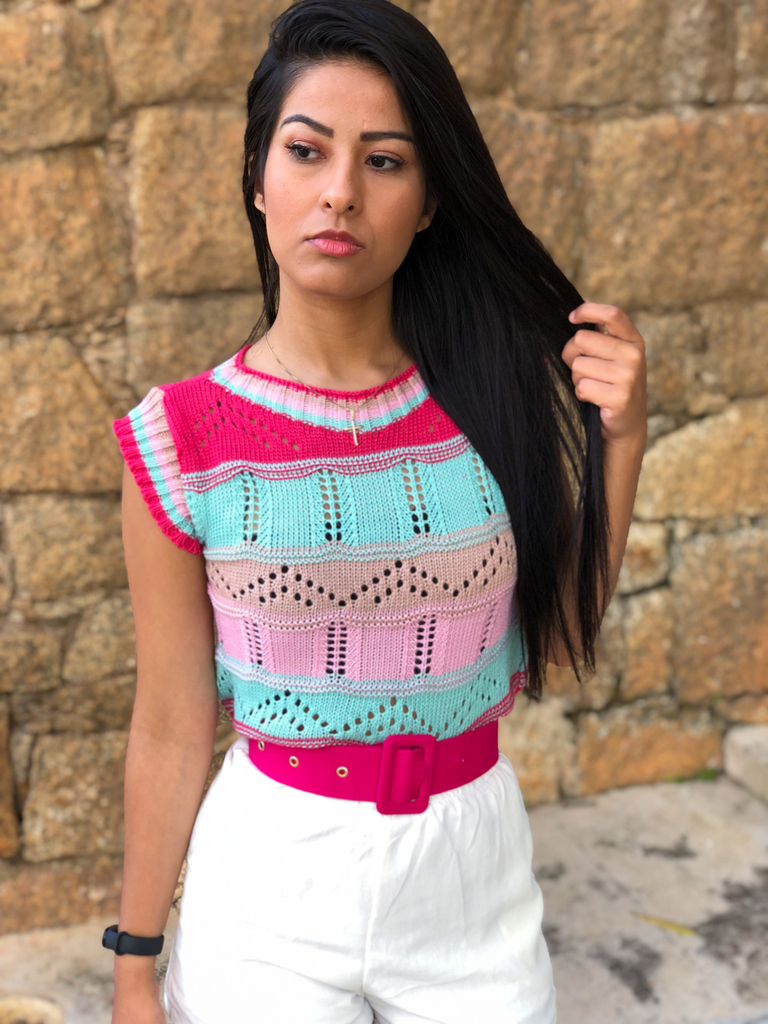 cropped modal com camisa