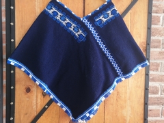 Quexquemetl Estambron Azul Marino