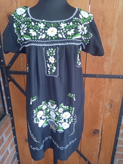 VESTIDO DE MANTA NEGRO