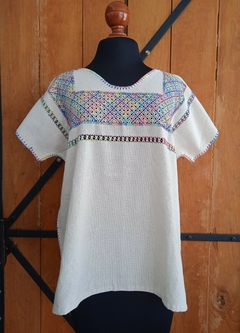Blusa Blanca Bordada