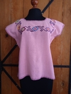 Blusa Rosa Bordada