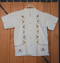 CAMISA CON BORDADO A MANO, TALLA CHICA - Amantlali