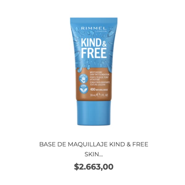 Base de Maquillaje Kind & Free Skin Tint Rimmel London