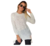 Sweater Tejido Fino Largo con Pompones