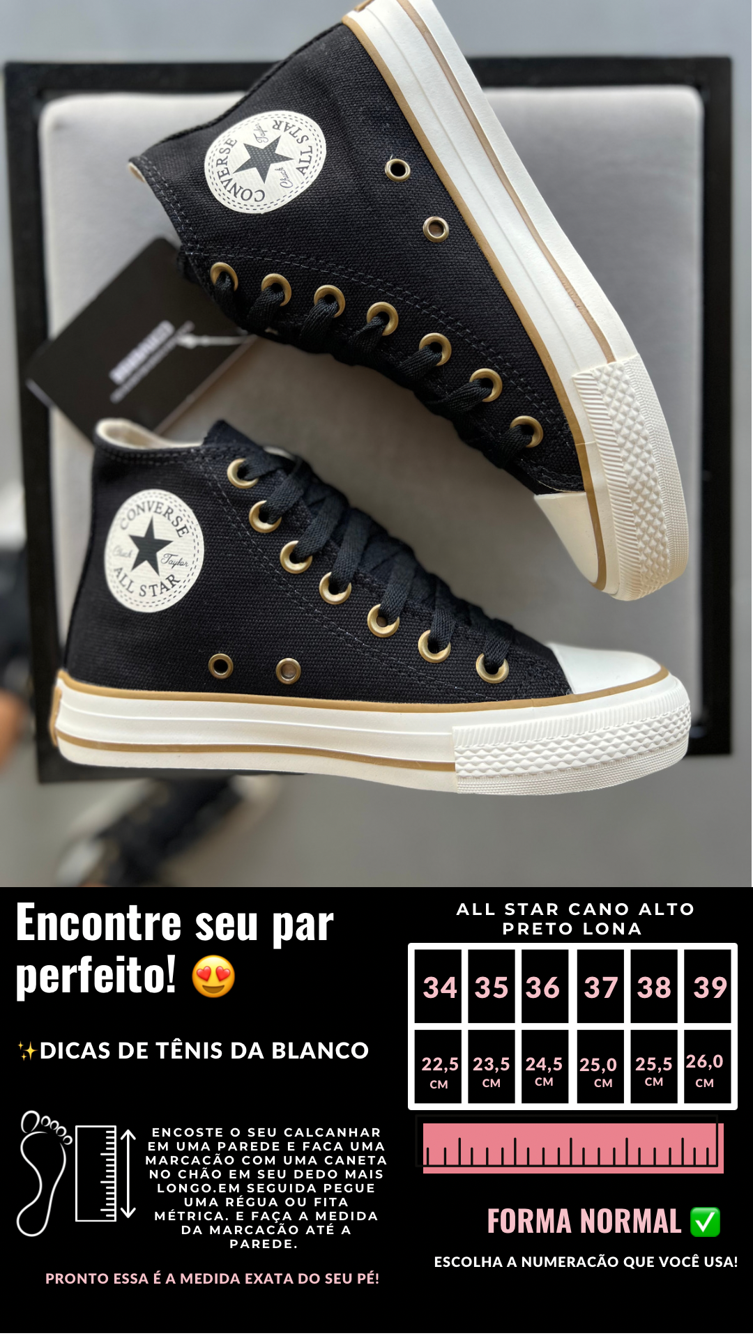 All star cano 2024 alto preto 36