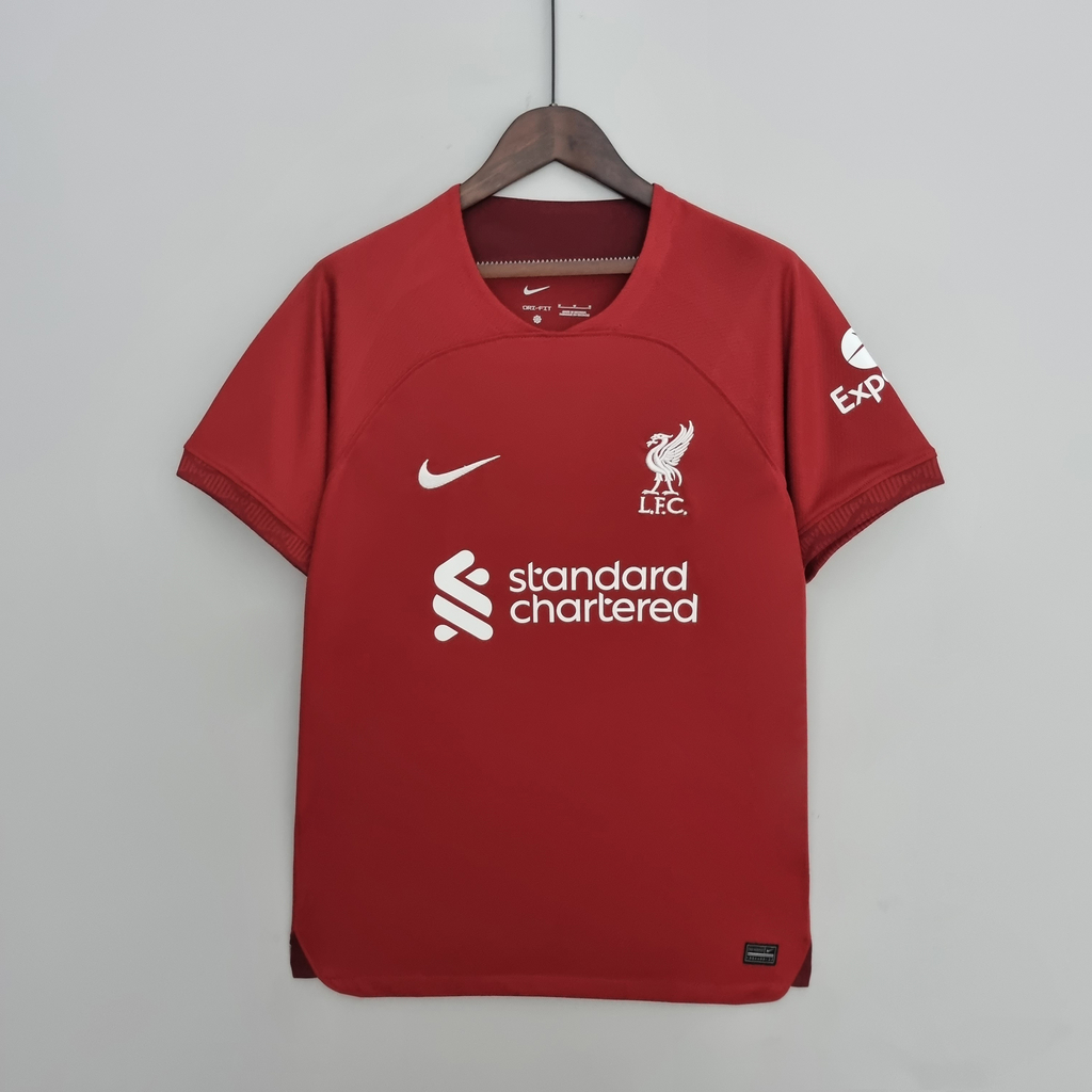 uniforme liverpool vermelho