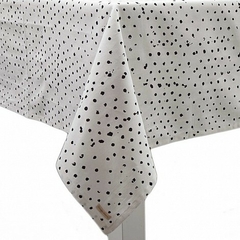 MANTEL DOTS IRREGULARES - NEGROS