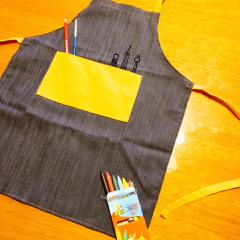 Delantal combinado y kit de arte