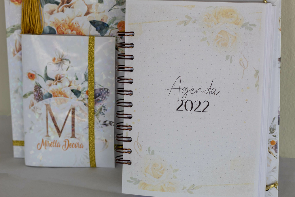 Kit de Agenda+ BlocoA4 + Caderneta de Login e Senha