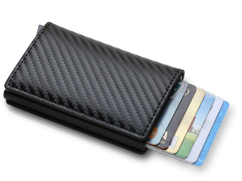 Carteira Slim Antifurto Carbon Black c/bloqueio RFID | Suricatoshop