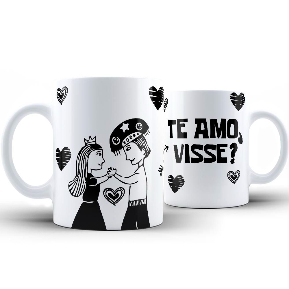 Caneca Preta Personalizada - LGBT com Nome do Casal