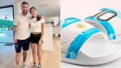 Ojotas Messi 10 Chancletas Chinelas Bagunza Producto Oficial AFA - Seleccion Argentina Franja - tienda online