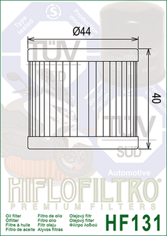 FILTRO DE AIRE HF131 MOTOS HYOSUNG, SUZUKI - SCOTTER Y ATV SUZUKI - HIFLOFILTRO - comprar online