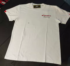 Remera Micro Gamuzada Honda Blanco - Premium