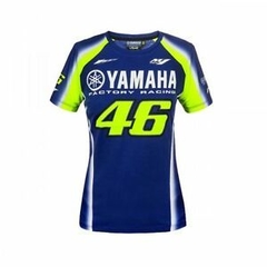 Remera Camiseta Mujer VR46 Moto GP M1 Yamaha Racing Team azul