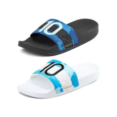 Ojotas Messi 10 Chancletas Chinelas Bagunza Producto Oficial AFA - Seleccion Argentina Azul Negra