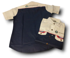 Camisa Hidrowick BMW Blanco Azul - Premium