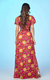 Vestido Longo Floral em Viscose Acinturado Pink 1682 Tatá Martello - comprar online