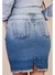 Saia Reta Jeans Sustentável Com Barra Desfiada 5859 Titanium - comprar online