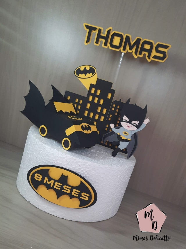 Topo Batman com Batmovél 3D - Mimos Delicatto