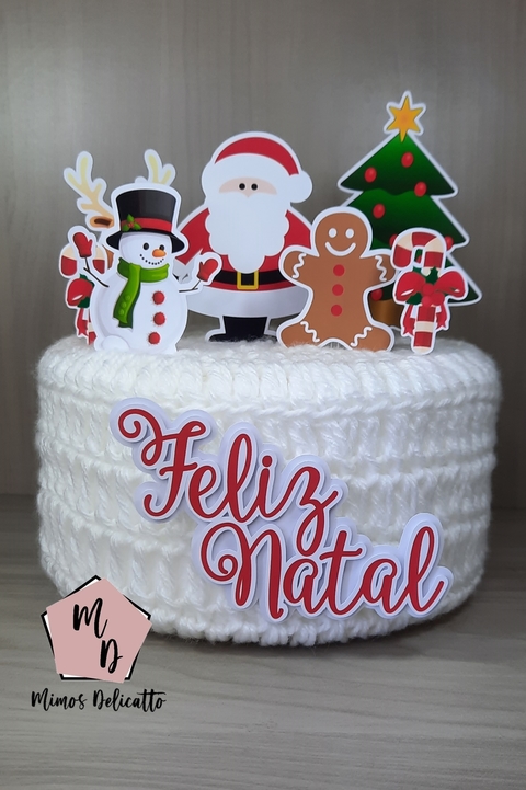 Topo Feliz Natal - Comprar em Mimos Delicatto