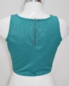 Crop Top turquesa PURISIMA en internet