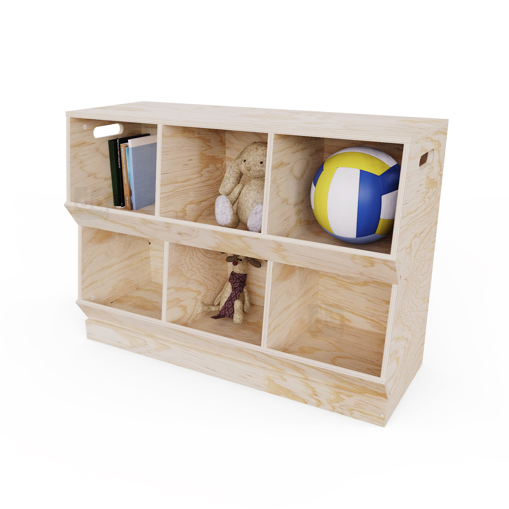 Mueble organizador Montessori de madera