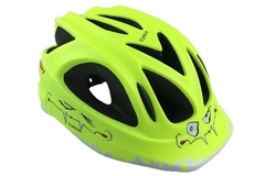 CASCO RALEIGH DE NIÑO VAMPIRO. LIMON FLUOR MATE