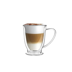 Kremer Barista Jarro Capuccino doble vidrio 270cc Pack x2