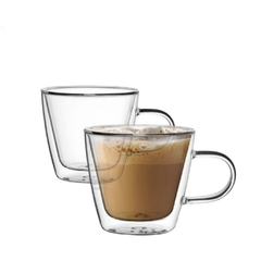 Kremer Barista Jarro Flat White doble vidrio 280cc Pack x2