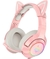 Auriculares Gamer Onikuma K9 Color Rosa con micrófono, cancelación de ruido, sonido envolvente y luz LED RGB