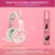 Imagen de Auriculares Gamer Onikuma K9 Color Rosa con micrófono, cancelación de ruido, sonido envolvente y luz LED RGB