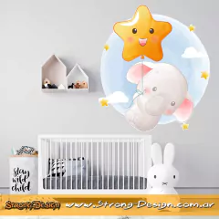 Elefante con Globo Estrella