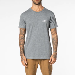 Camiseta M/C Small Arch Billabong Cinza Médio Mescla - comprar online