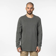 Camiseta M/L Fire Rvca Cinza Escuro - comprar online