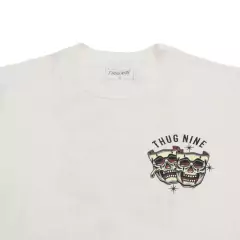 Camiseta Mascarillas Thug Nine Branco na internet
