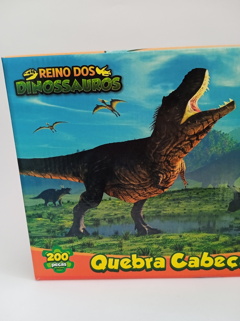 Quebra cabeça Reino dos Dinossauros 200 peças