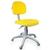 Cadeira Secretária Couro Ecológico Amarelo Base Cinza - Cadeira para Escritório Curitiba - Flexiv Cadeiras