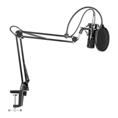 Micrófono Condensador Profesional Filtro Soporte Y Popper