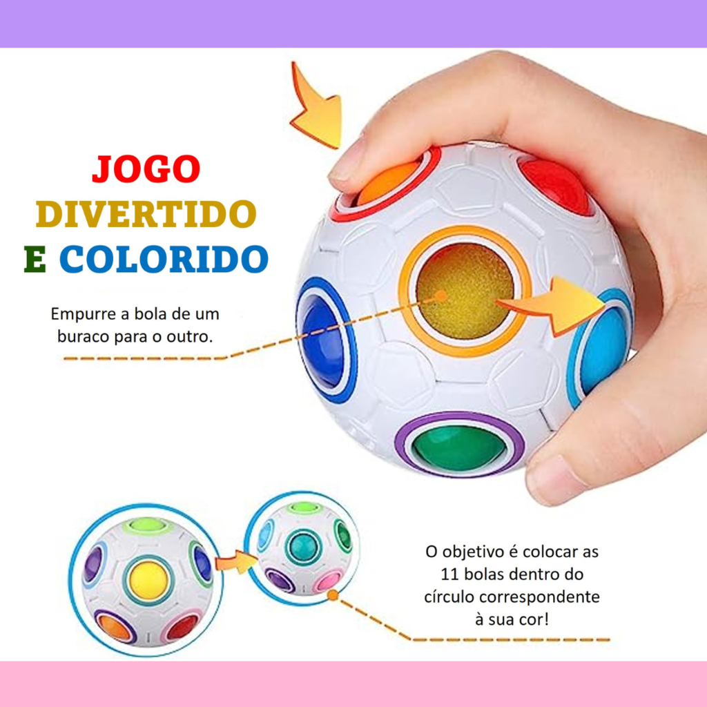 Bola de quebra-cabeça Rainbow Magic Ball Cube Fidget Sensorial