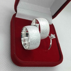 Aliança Diamantada Abaulada 10mm Prata950 Legítima + Brindes