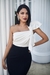 Vestido Elegante blanco y negro