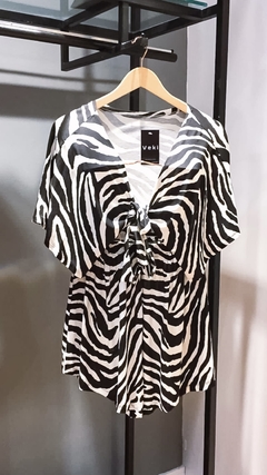 Blusa Cropped Estampa Zebra - comprar online
