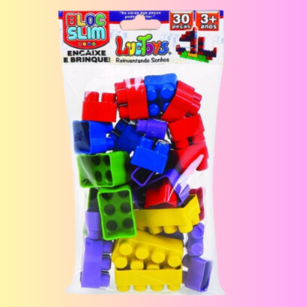 Brinquedo Educativo Blocos De Montar Linked Cubes 100 Peças - Casa