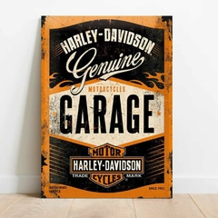 Placa Decorativa Série Autodecora Harley-Davidson Garage