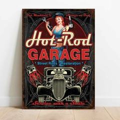 Placa Decorativa Série Autodecora Hot Rod Garage